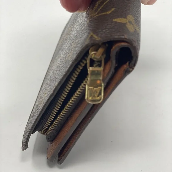 LOUIS VUITTON Logo Porte Papier Zip Bifold Wallet Monogram Brown  Serial #SP0929 - Picture 8 of 12